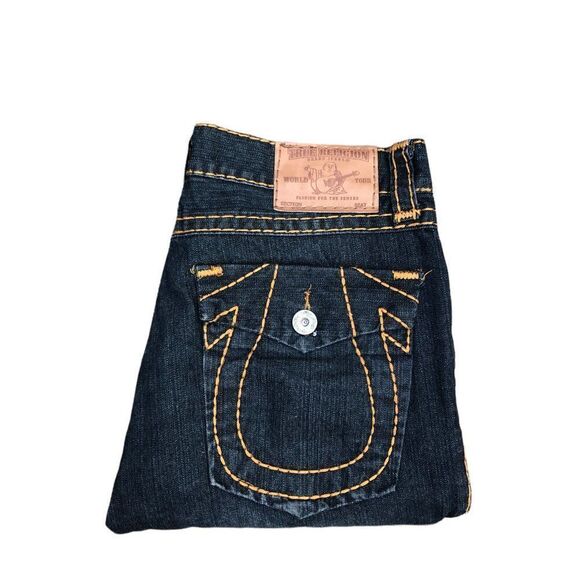 VINTAGE True Religion Jeans Size 36 Yellow Horshoe - Picture 5 of 15